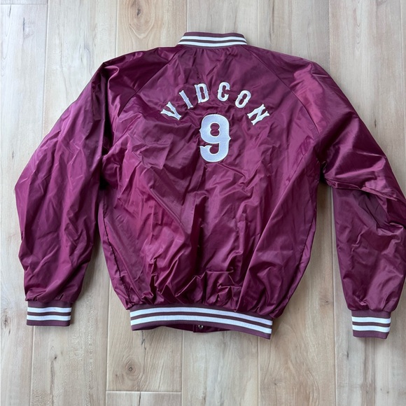 Cardinal Vidcon 9 Satin Bomber Varsity Jacket Size Large - Picture 1 of 9